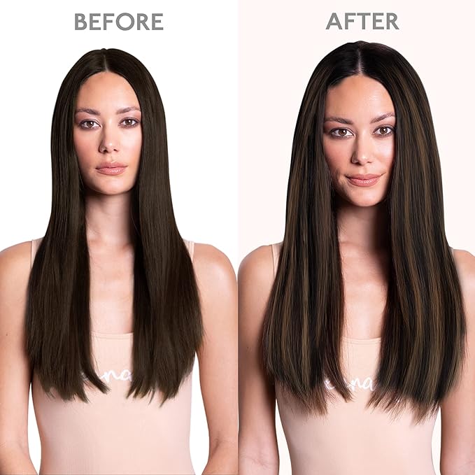 WENNALIFE Seamless Clip In Hair Extensions, 14 Inch 130g 7pcs Natural Black Mixed Chestnut Brown Hair Extensions Clip in Human Hair Invisible PU Skin Weft Natural Remy Human Hair Extensions