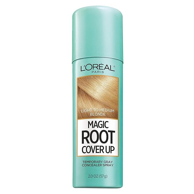 L'Oreal Paris Magic Root Cover Up Gray Concealer Spray Light to Medium Blonde 2 oz.(Packaging May Vary)