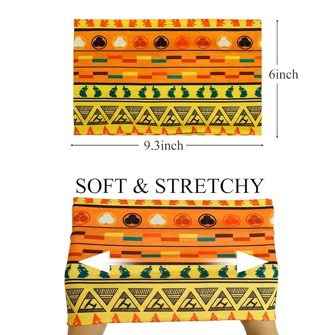 Huachi Wide Headbands for Women Non Slip, African Head Wraps for Black Women, Thick Womens Headbands Boho Elastic Hair Bands