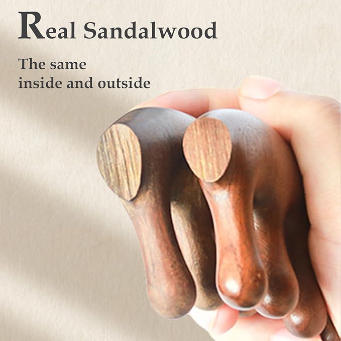 Wooden Scalp Massager Comb & Head Massage Tool,Scalp Gua Sha Wooden Hair Combs for Women and Men (DolphinWave)