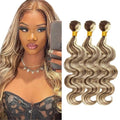 28 30 32 Inch P4/613 Human Hair Bundles Blonde Body Wave Bundles Niegmeag Hair 2 Tone Brown Mixed With Blonde Bundle Peruvian 8A Virgin Hair Extensions 100g/Pc