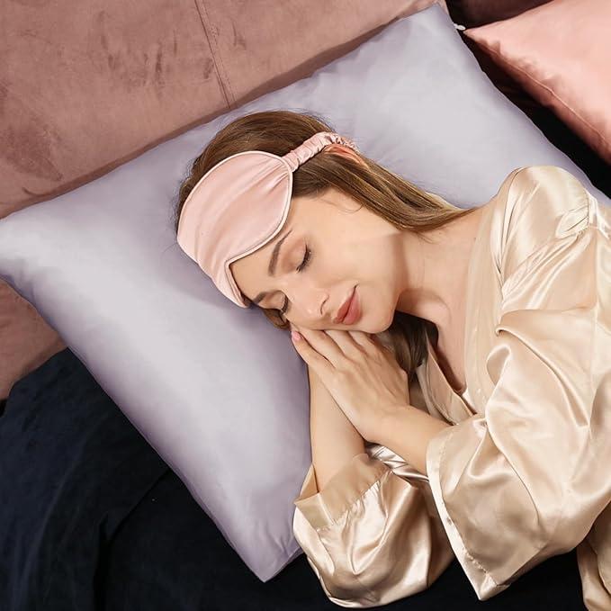 Adubor 100% Silk Pillowcase - Mulberry Silk Pillow Cases, 23 Momme 6A Grade Fibers, Silk Pillow Case for Hair and Skin Health, with Hidden Zipper (King 20''×36'', Grayish Purple, 1PC)