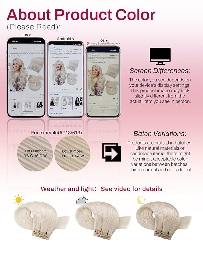Moresoo Blonde Clip in Hair Extensions for Women Remy Double Weft Clip in Human Hair Extensions Platinum Blonde Full Head Set 7pcs/150g 24inch