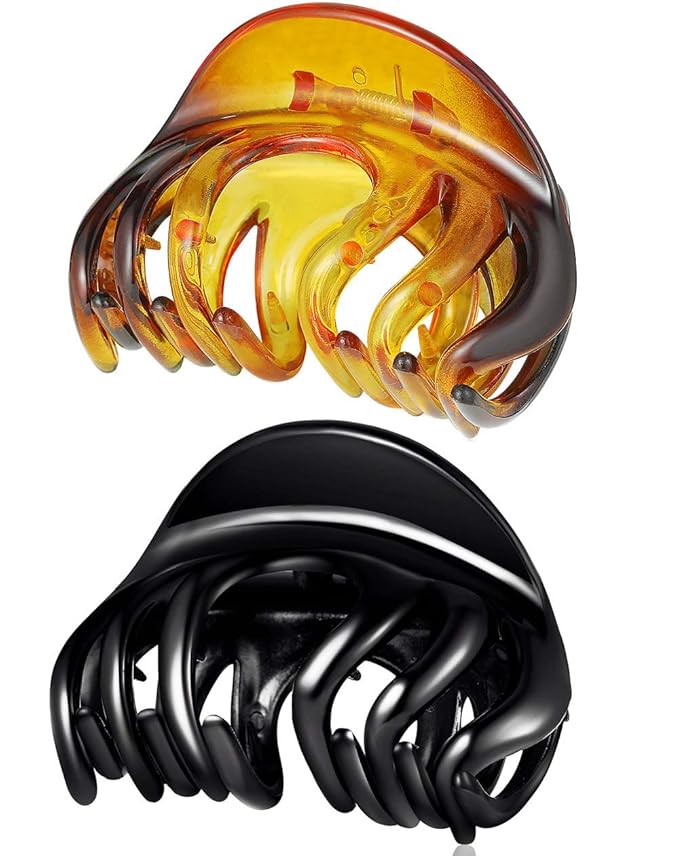 Octopus Medium Hair Claw Clips Thin Hair Women No-Slip Grip Jaw Hair Claw Clip for Fine Hair(Octopus)