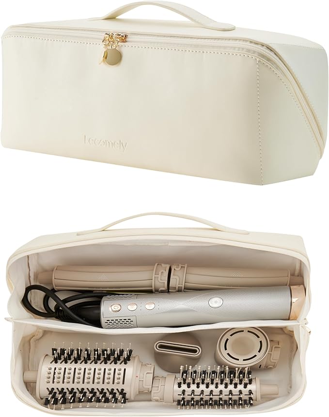 5 in 1 Hot Air Styler Wrap with Automatic Curling & Drying High-Speed Hair Dryer Brush with Negative Ion Technology for Frizz Control & Long Lasting Styles AirEdge A3 (White)