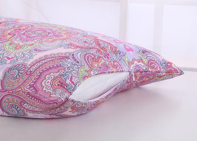 SLPBABY Silk Pillowcase for Hair and Skin with Hidden Zipper Print (Queen, Pattern8)