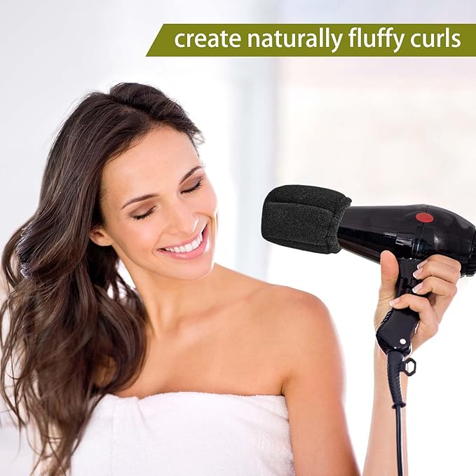 2Pcs Sock Diffuser for Hair Dryer, Universal Diffuser Hair Dryer Attachment Sock Curly Hair Blow Dryer with Diffuser for Curly Hair Diffuser Cap, Fits Most Every Size Blow Dryer