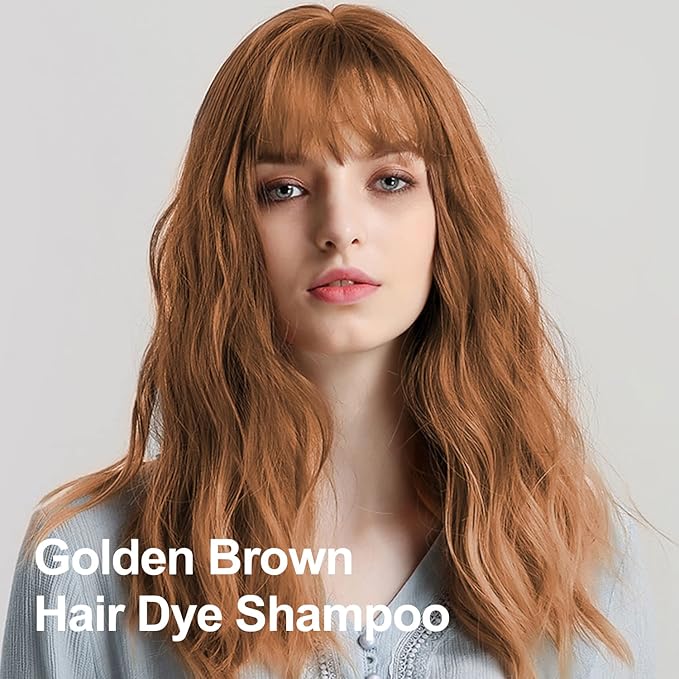 Blonde Brown Hair Dye 16.9 Fl Oz, Argan Oil Hair Shampoo, 3 in 1 Hair Dye Shampoo, Easy To Use, Semi-Permanent Hair Color Shampoo (Blonde Brown)