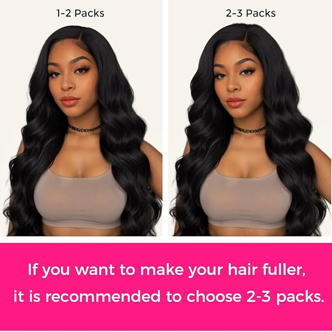Lashey Seamless Clip in Hair Extensions Human Hair #1 Jet Black Body Wave 7pcs 110g 20 Inch Invisible PU Weft Human Hair Clip in Extensions for Women