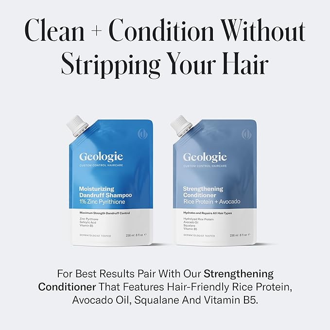 Geologie Moisturizing Dandruff Shampoo - 1% Zinc Pyrithione