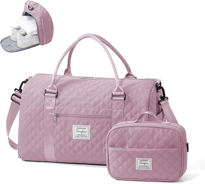 Gym Bag Womens,Travel Duffel Carry on Bag Sport Tote Bag Weekend Overnight Bag