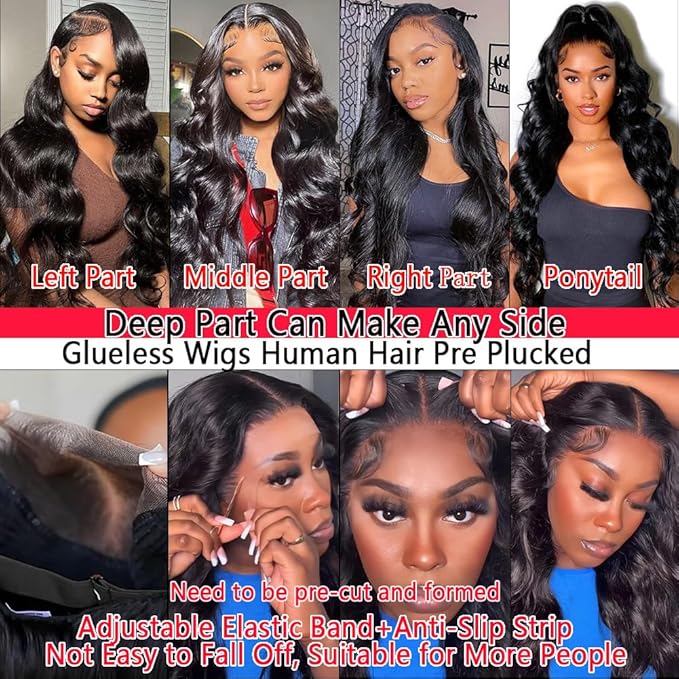 Body Wave Lace Front Wigs Human Hair Pre Plucked Glueless Wig 13x6 HD Lace Front Wigs Human Hair 200% Density Frontal HD Lace Wigs for Women 22 Inch