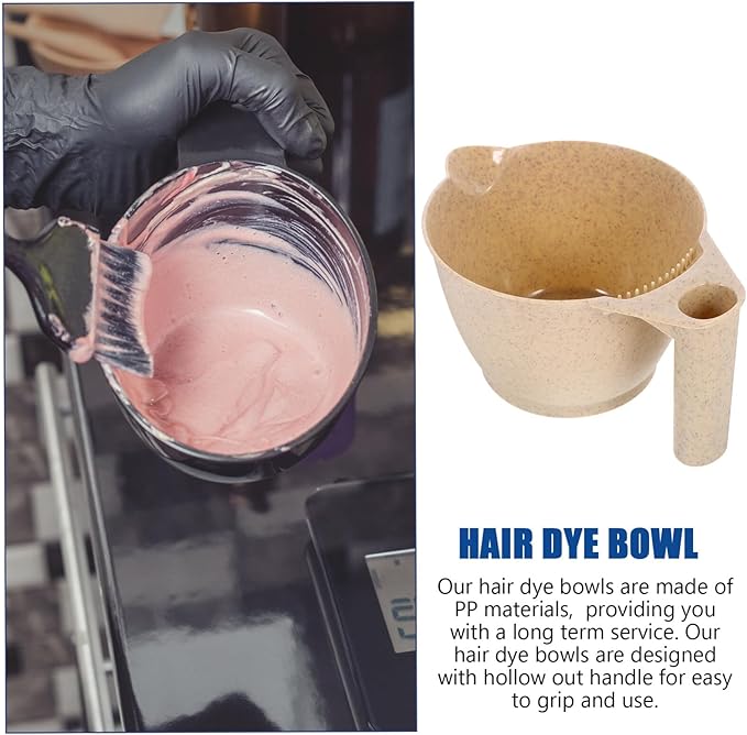 Luxshiny Hair Dye Bowls Set of 2 Mixing Bowls for Hairstylist Sturdy Handles Hair Coloring Kit