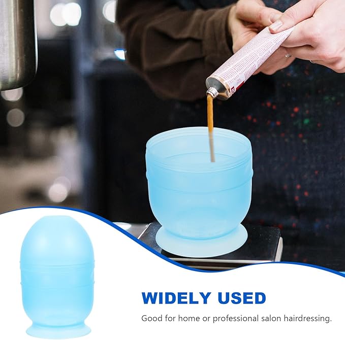 Thickened Hair Dye Mixing Bowl Plastic Hair Color Bowl for Home and Salon Use Blue