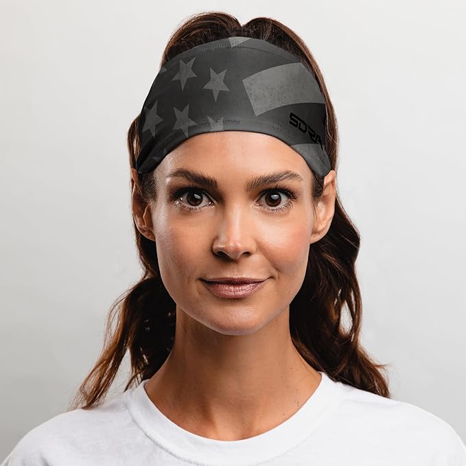 Suddora Country Flag Headbands, Wide National Flag Headbands for Sports Events, Non-Slip Fabric Sweatbands for Soccer, Tennis, Workout, Costume