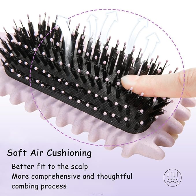 Curl Defining Brush, 1 PCS Curly Hair Brush, Brush for Curly Hair, for Combing and Shaping Men's and Women's Curls to Reduce Pulling (Purple)