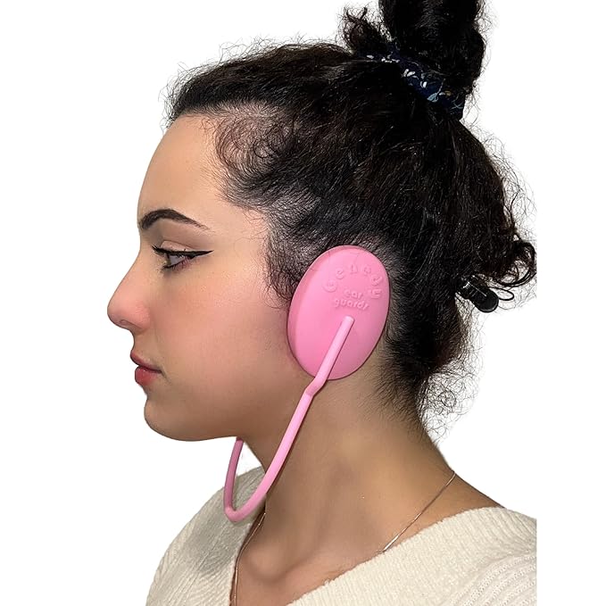 Ear Covers for Shower, Heat and Hair Dye Protection - Pink - Waterproof Ear Covers for Washing Hair - Reusable Silicone Ear Caps For Hair Dye - Ear Protectors From Heat Styling and Dryer