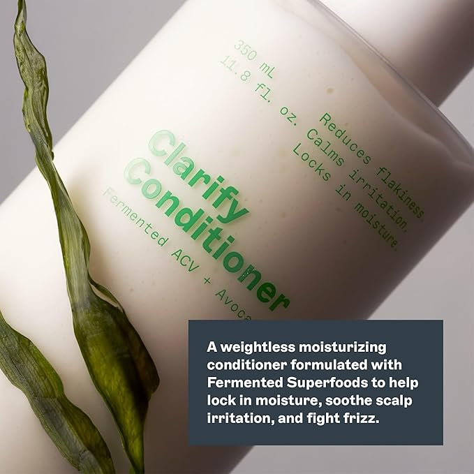 JooY Soothing Scalp Serum + Clarify Conditioner Duo | Itchy Scalp Relief & Lightweight Hydration | Fermented Superfoods, Niacinamide, Apple Cider Vinegar & Tea Tree for Comfort & Manageability