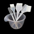 Hair Dye Brush and Bowl - Set of 5 Glitter and Soft Hair Coloring Kit with Mixing Bowl, Brushes, Tint Comb for DIY Hair Dyeing Bleaching Hightlinging at Home and Salon Use - Shiny Bright Sprinkle