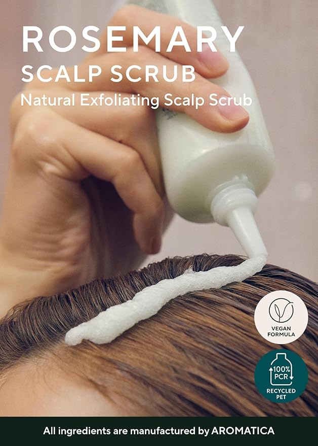 AROMATICA Rosemary Scalp Scrub (2 Packs) 5.82oz / 165g, Gift Set, Sulfate-Free, Silicone-Free, Vegan, Scalp Cleansing with Salt Granules, Invigorates and Exfoliates Scalp, Micro-Exfoliate