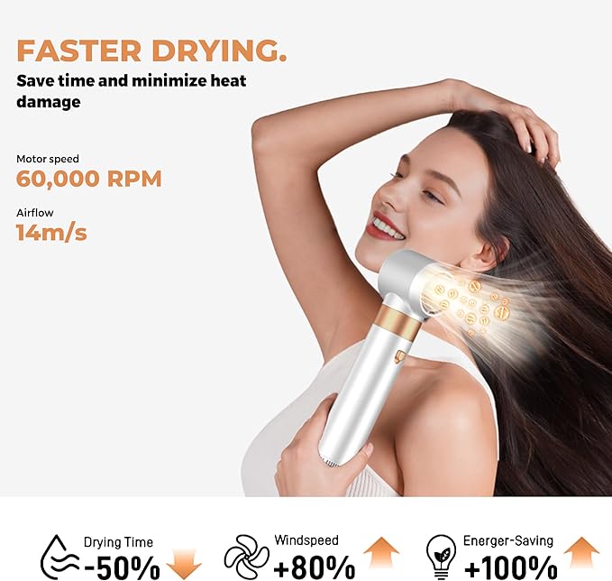 5 in 1 Blow Dryer Brush Set,Hot Air Styler Negative Ion Air Curling Wrap Air Curler, Round Brush Blow Dryer Curling Iron Hair Styling Tools Gift for Dry,Volumize, Straight,Curl,100-120V