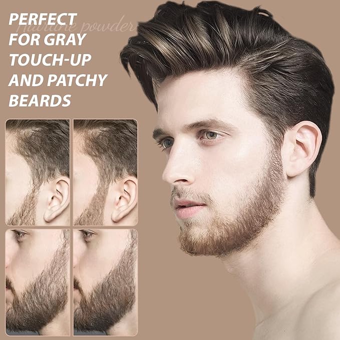 2 Pack Hairline Powder for Women and Men, Used to Root Touch Up Hair Color, Thinning and Gray Hair Coverage and Bald Spots Coverage, Light Brown