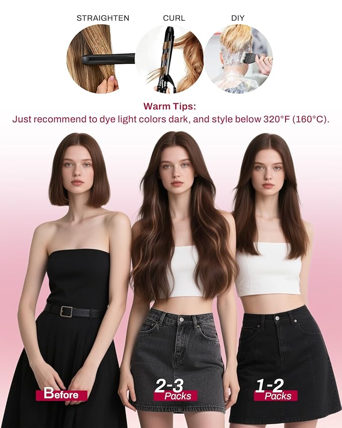 Moresoo Clip in Hair Extensions Brown with Blonde Highlights Clip in Extensions Real Human Hair Warm Yellow Brown with Light Blonde Full Head Long 120g/7pcs 20 inch
