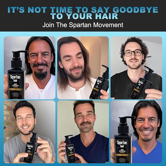 Root Activator Shampoo for Men- Strengthening & Smoothing System for Thinning and Gray Hair - Adds Volume & Nourishes Strands - Men & Women