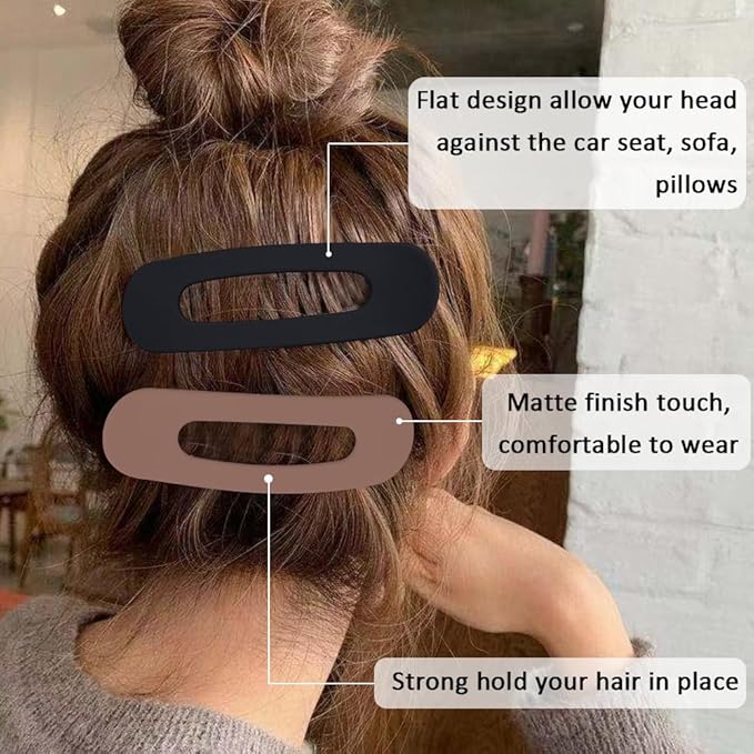 Large Duck Billed Banana Clips, Ahoney 12 Pack Alligator Hair Clips for Thin Thick Hair - 3 Sizes Lay Flat Styling Accessories for Women (Neutral)