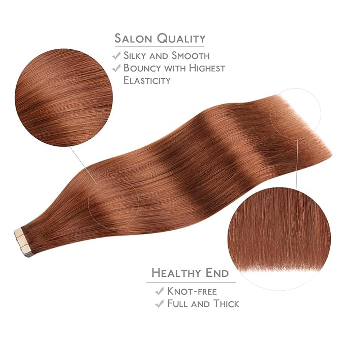WENNALIFE Clip in Hair Extensions Real Human Hair, 24 Inch 120g 7pcs Clip in Hair Extensions Real Human Hair, Dark Auburn Copper Human Hair Clip in Extensions Remy Human Hair Extensions Clip Ins
