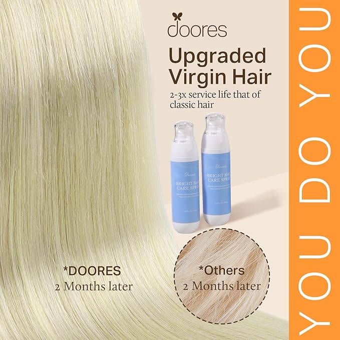 DOORES Clip in Hair Extensions Real Human Hair, Light Ash Brown to Ash Blonde 120g 7pcs 18 Inch, Remy Hair Extensions for Women Natural Straight Thick