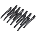 Sndyi Hair Sectioning Clips - Professional Non-Slip Duckbill and Roller Clips for Styling Sectioning, No Crease, 4.3", Black (12 Packs)