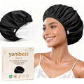 Yanibest Shower Cap Reusable Waterproof - Double Layer Shower Caps for Women, Washable Shower Bonnet with Soft Non-Slip Elastic Band, Bath Hair Hat for Most Hair Types