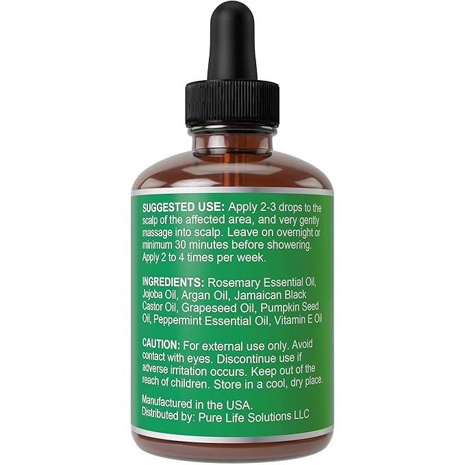 Rosemary Oil for Hair Growth for Women, Men. Strengthens & Hydrates Thinning, Dry Hair for a Healthier-Looking Scalp. For Women & Men – Vegan 1oz Serum