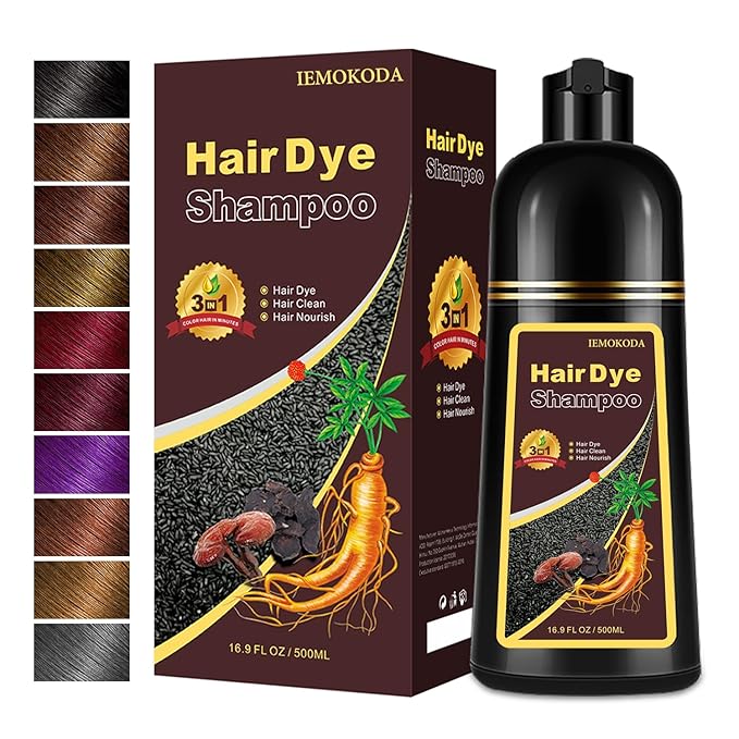 Hair Dye, Hair Dye Shampoo for Women & Men, Color Shampoo Hair Dye 16.9 Fl Oz, Safe and Natural Champu Para Canas (Coffee)