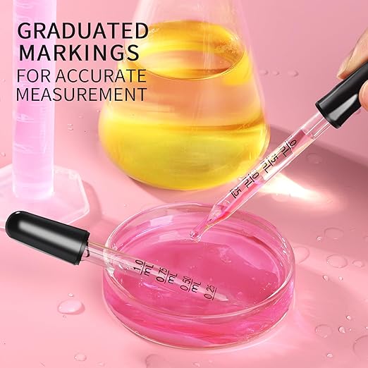 Teenitor 20Pack Eye Dropper 1mL, Droppers for Oils, Medicine Dropper Glass Dropper, Straight-Tip Eye Dropper Pipette Dropper for Oils, Ear Dropper Eye Droppers for Medicine Feeding Lab