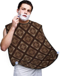 Stretchable Beard Cape, Non-Stick Hair Catcher for Trimming, Waterproof Grooming Apron, Cool Snake Skin Brown