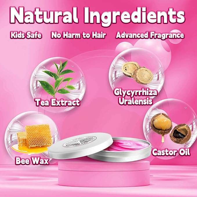 Pink Hair Color Wax Washable, Temporary Hair Color Dye for Kids, Natural Instant Color Wax Hairstyle Cream Hair Pomades for Women & Men Party Cosplay Halloween, Gifts for Teens