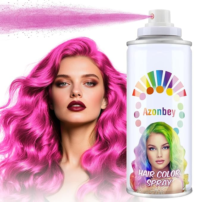 Halloween Hair Spray,Temporary Hair Color Spray for Women Kids Men,Washable Hairspray,Colored Hair Spray,Color Hairspray for Halloween,Party,Cosplay,Christmas Day (01#Pink)