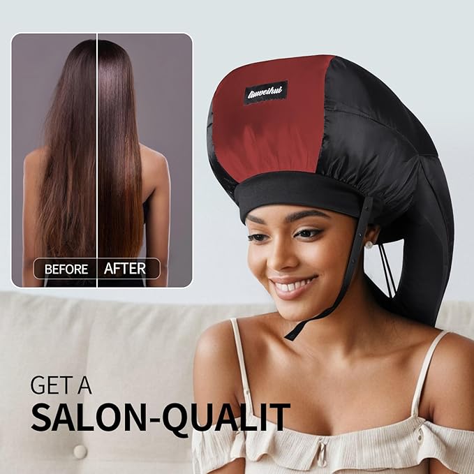 Bonnet Hair Dryer, Ideal Hair Diffuser for Curly Hair， Your Ultimate Solution - Spacious Capacity Blow Dryer Cap for Rapid Styling of Curls