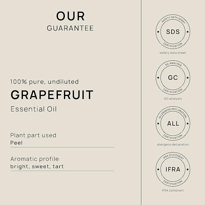 VINEVIDA Pink Grapefruit Essential Oil - Gallon Grapefruit Oil Undiluted - Bulk Gallon Essential Oil Soap Making Safe Skin - DIY Candle Scents Candlemaking Scents - 8 lbs Grapefruit Oil 3948.87 ml