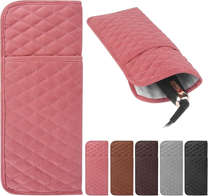 Heat Resistant Hair Tools Organizer Bag Portable Travel Storage Cover Pouch for Hair Straighteners, Curling Irons, Flat Irons and Hot Styling Tools(13.8" x 5.5")