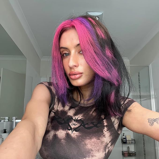 Brite Liquid Pink Hair Chalk | Cruelty-Free, Easy to Apply, & Washes Off Effortlessly | Vegan Temporary Hair Color | 0.34 Fl Oz