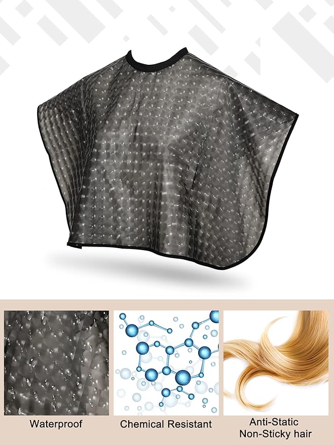 Zhanmai 4 Pieces Hair Color Shampoo Cape for Salons Waterproof Hair Washing Capes Makeup Beauty Salon Apron for Barber(Classic Color)