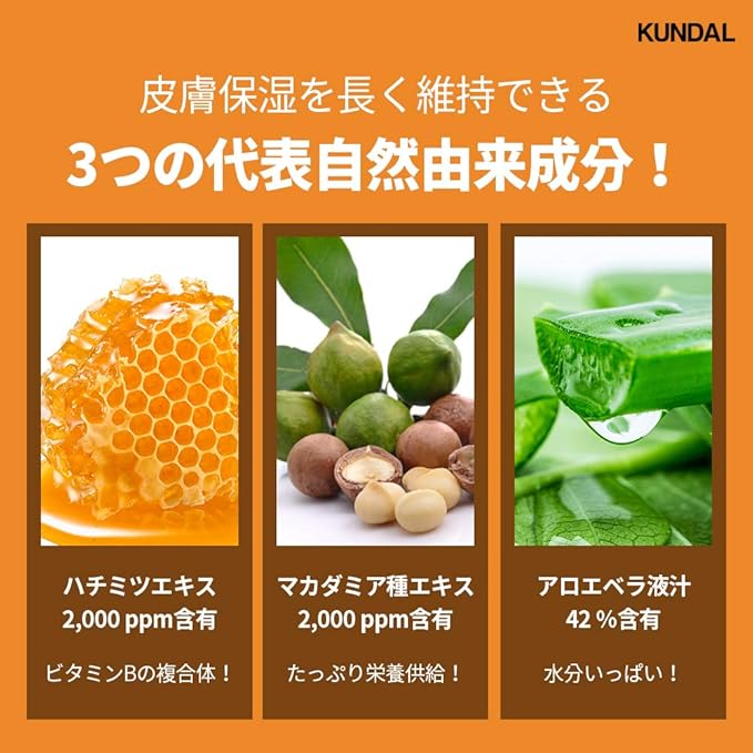 KUNDAL Cherry Blossom Hair & Body Care Bundle – Shampoo & Conditioner Set + Honey Macadamia Body Wash, Korean Beauty, Moisturizing & Sulfate-Free