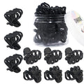 4cm Black Octopus Claw Clips Strong Grip Small Medium Hair Clips With Teeth Non-slips Medium Flat Round Hair Claw Clips for Women and Girls Thin toThick Hair Holder Pony, Half Bun, Styling.