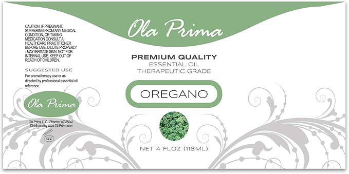 Ola Prima Oils 4oz - Oregano Essential Oil - 4 Fluid Ounces