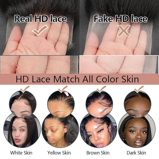 Deep Wave 13X6 HD Lace Front Wigs Human Hair Pre Plucked Brazilian Virgin Deep Curly Wigs with Baby Hair for Black Women Natural Black Color 200% Density 24 Inch