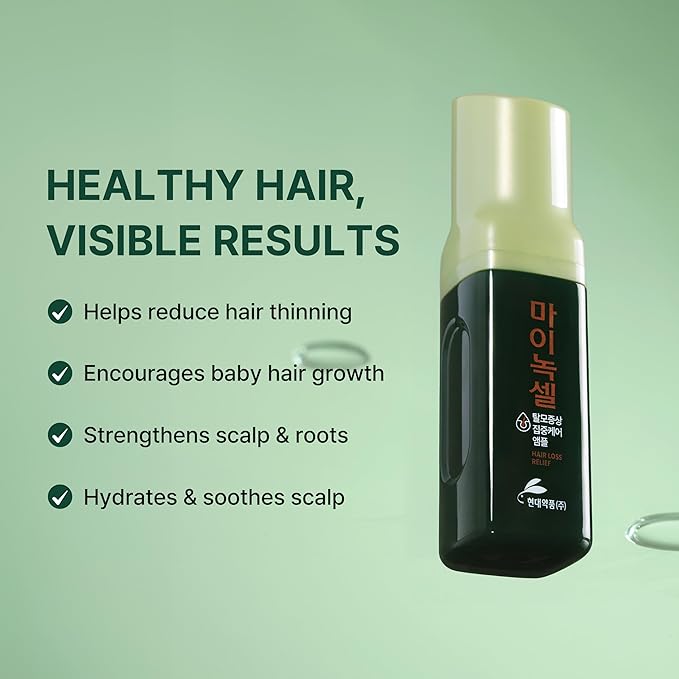 Korean Scalp Intensive Hair Growth Serum｜Biotin & Panthenol Leave-In Ampoule for Hair Loss, Thinning Hair, Scalp Hydration & Strengthening (2.02 fl oz)