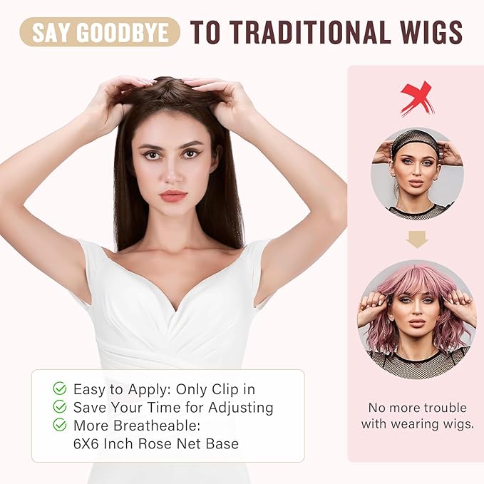 Hairro 18 Inch Long Hair Toppers Wavy with Side Bangs for Women, Clips In Synthetic Hairpieces Capless, for Adding Volume/Birthday/Party/Halloween/Cosplay Dress Up, White Blonde to White
